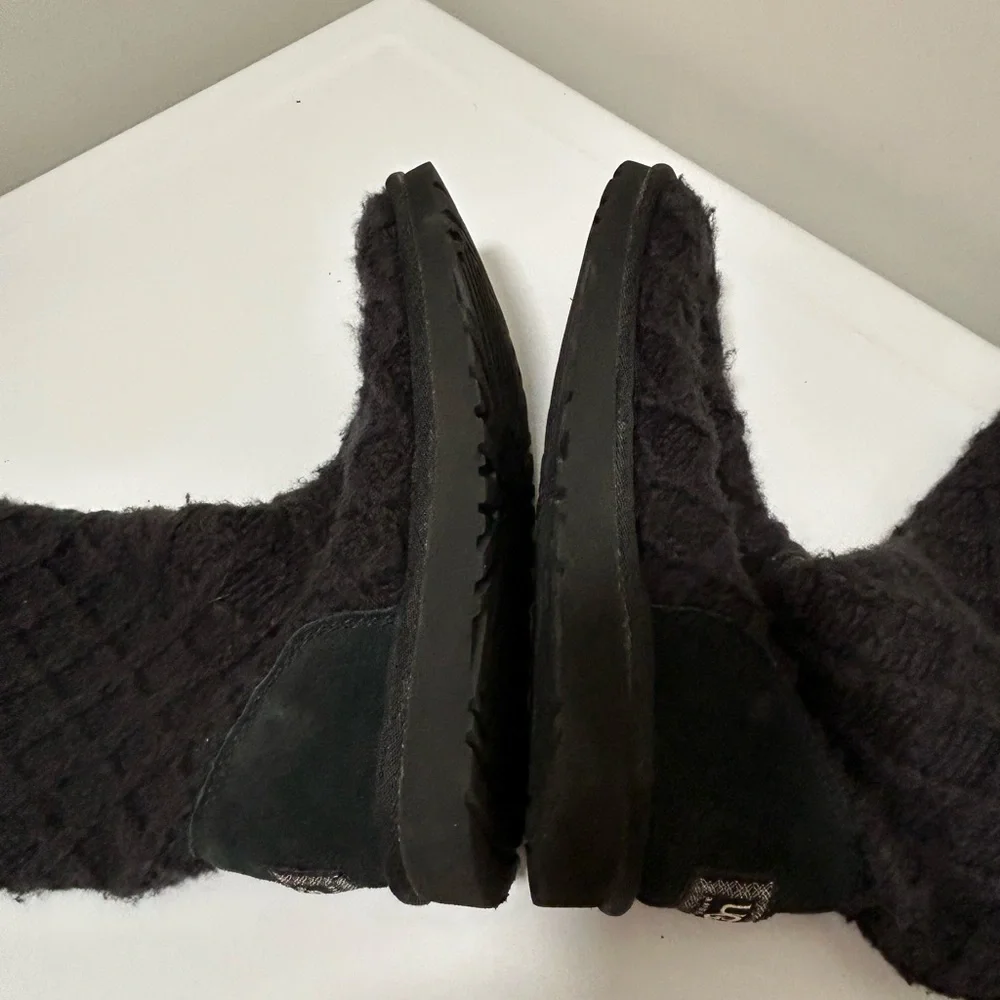 Ugg Lattice Cardy Knit Boots Black Size 7
